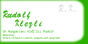 rudolf klezli business card